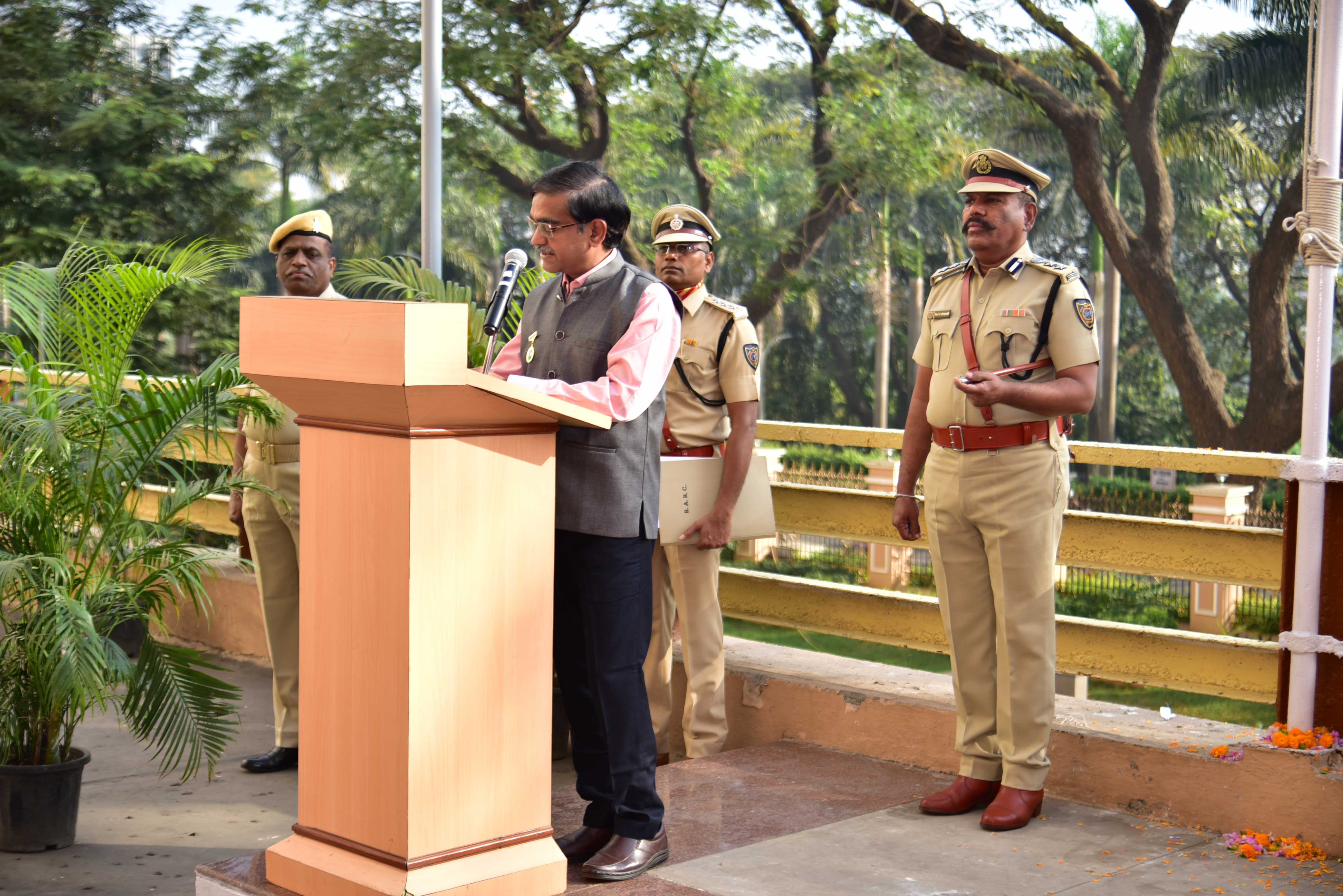 Shri S. Satyakumar, Chairman & Chief Executive, Heavy Water Board presided over the function of Republic Day-2024 as a Chief Guest held at Vikram Sarabhai Bhavan, Anushaktinagar, Mumbai - 400 094