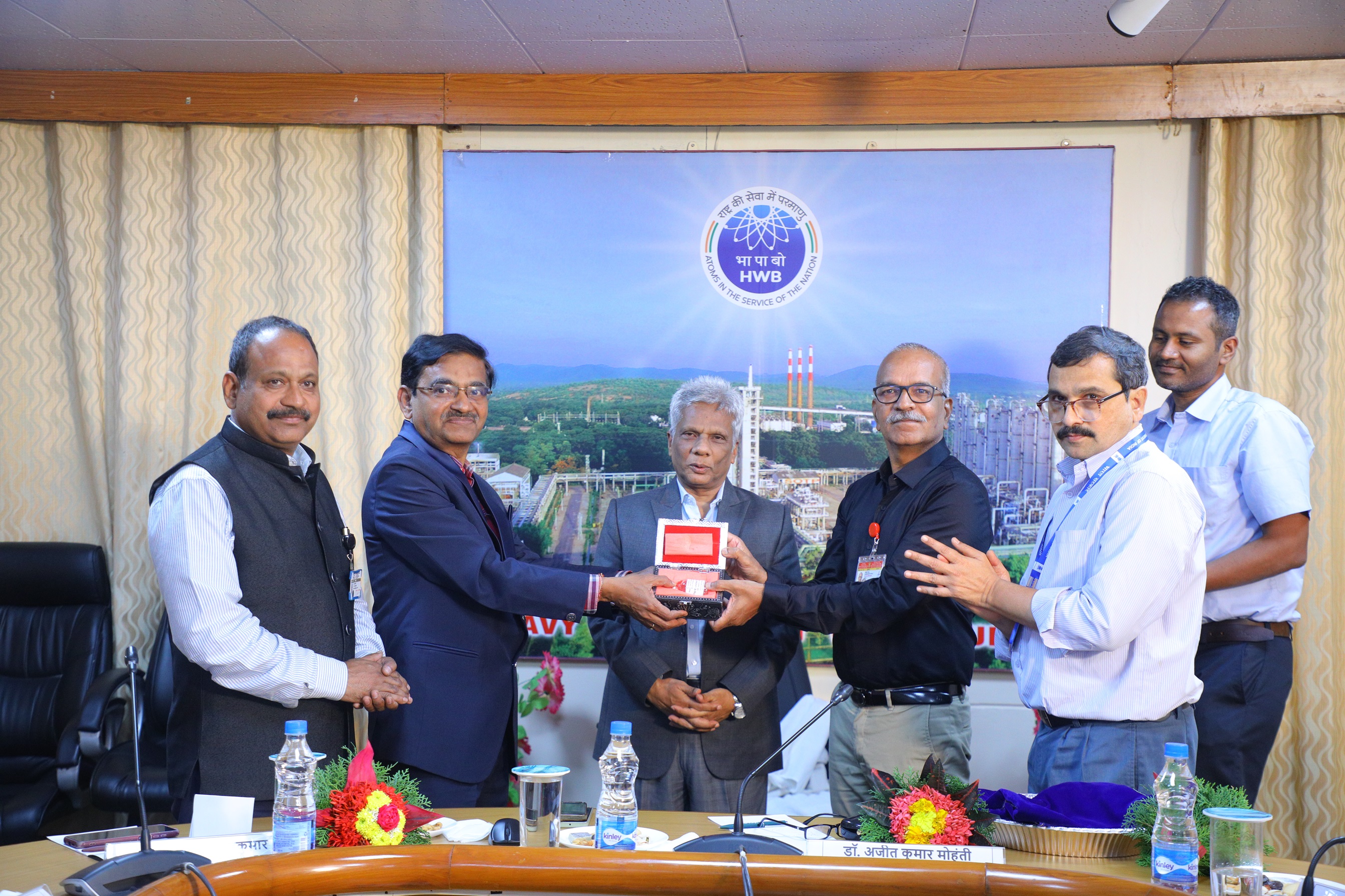 Visit of Dr. A.K. Mohanty, Chairman, AEC & Secretary, DAE; Shri S.Satyakumar, Chief Executive, HWB and Shri Ramakant Sahu, General Manager (ESSA), BRIT to HWP (Manuguru) on 31st January 2026 for attending Handing over of Oxygen-18 enriched water produced