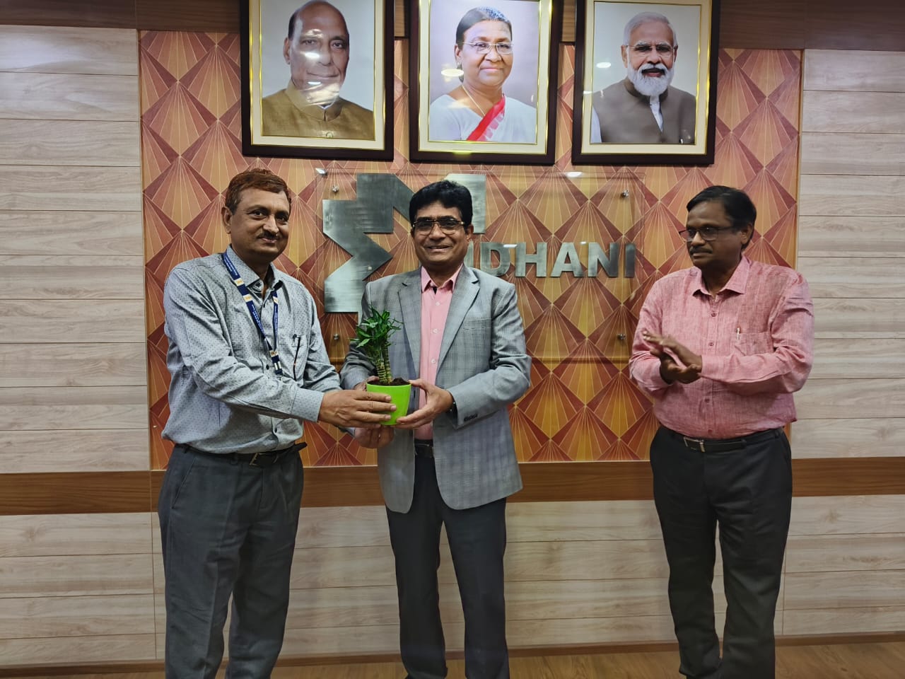 Meeting of Shri S. Satyakumar, Chief Executive; Shri Md. Yaseen, Director (Technical) and Shri Nilesh Veer, TO/F of Heavy Water Board with Dr. Sanjay Kumar Jha, CMD, MIDHANI at Hydrabad related to Cobalt Project