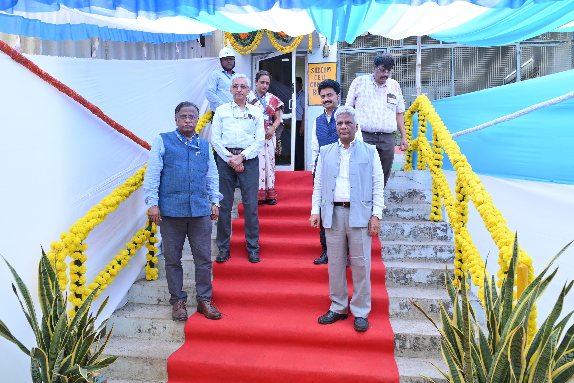 Inauguration of "Versatile Deuterated solvents Production Plant"and"24 KA prototype sodium production facility"by Dr.A.K.Mohanty,Chairman,AEC & Secretary,DAE in the presence of Shri KN Vyas,Homi Bhabha Chair professor;Shri V.V.S.A Prasad,Chairman & CE