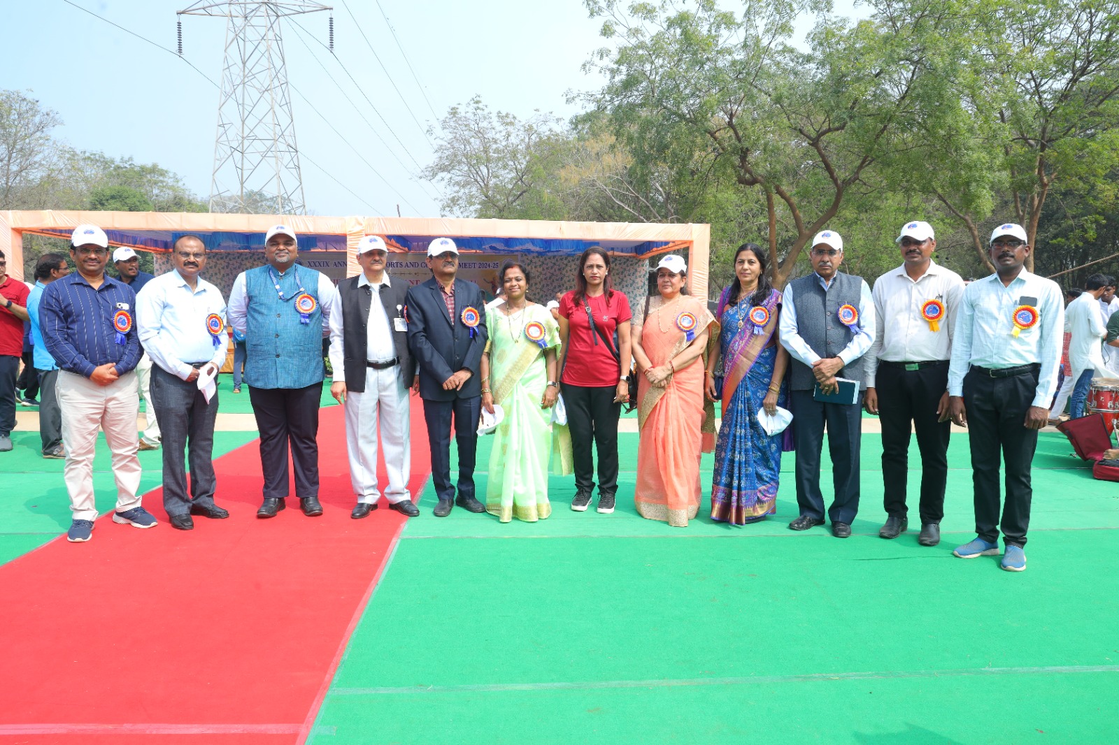 Opening Ceremony of Badminton Event of XXXIX Annual DAE Sports&Cultural Meet held at HWP,Manuguru on 10th February 2025 by Shri D.K. Shukla,Chairman,AERB & Chief Guest in the presence of Shri S. Satyakumar,Chief Executive and Shri Mudit Srivastava,IFA,HWB