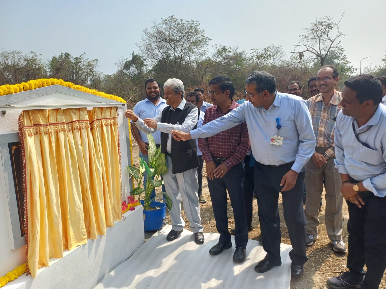 Foundation Stone Laying Ceremony of Expansion of Boron Carbide Pelletisation Plant” at HWP (Manuguru) held at HWP (Manuguru) on 10th February 2025 by Shri D.K.Shukla,Chairman,AERB in the presence of Shri S.Satyakumar,CE and Shri Mudit Srivastava,IFA,HWB