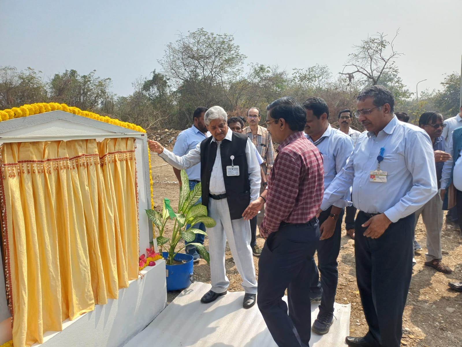 Foundation Stone Laying Ceremony of Expansion of Boron Carbide Pelletisation Plant” at HWP (Manuguru) held at HWP (Manuguru) on 10th February 2025 by Shri D.K.Shukla,Chairman,AERB in the presence of Shri S.Satyakumar,CE and Shri Mudit Srivastava,IFA,HWB