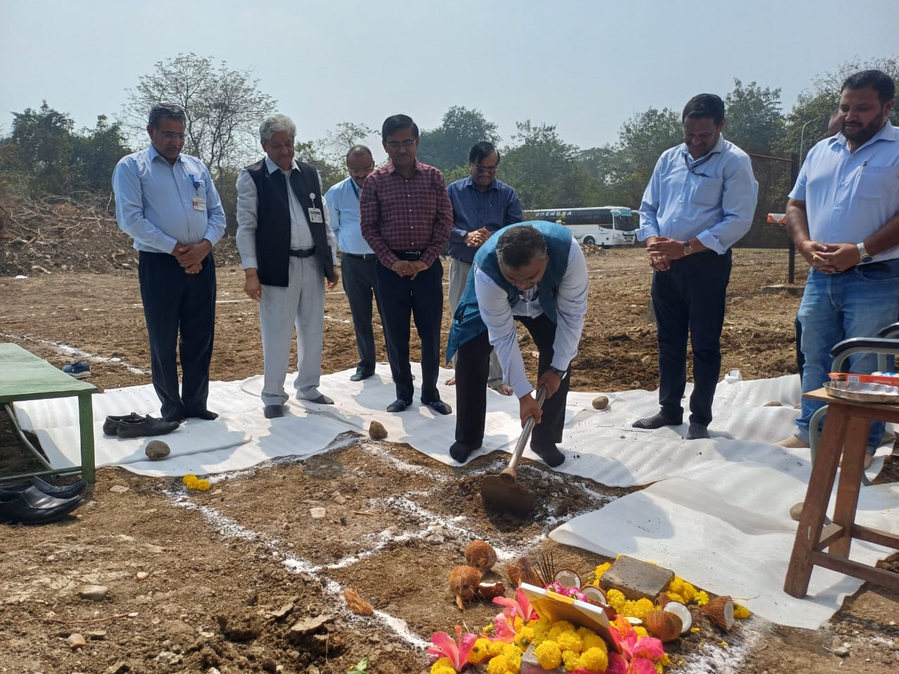 Foundation Stone Laying Ceremony of Expansion of Boron Carbide Pelletisation Plant” at HWP (Manuguru) held at HWP (Manuguru) on 10th February 2025 by Shri D.K.Shukla,Chairman,AERB in the presence of Shri S.Satyakumar,CE and Shri Mudit Srivastava,IFA,HWB