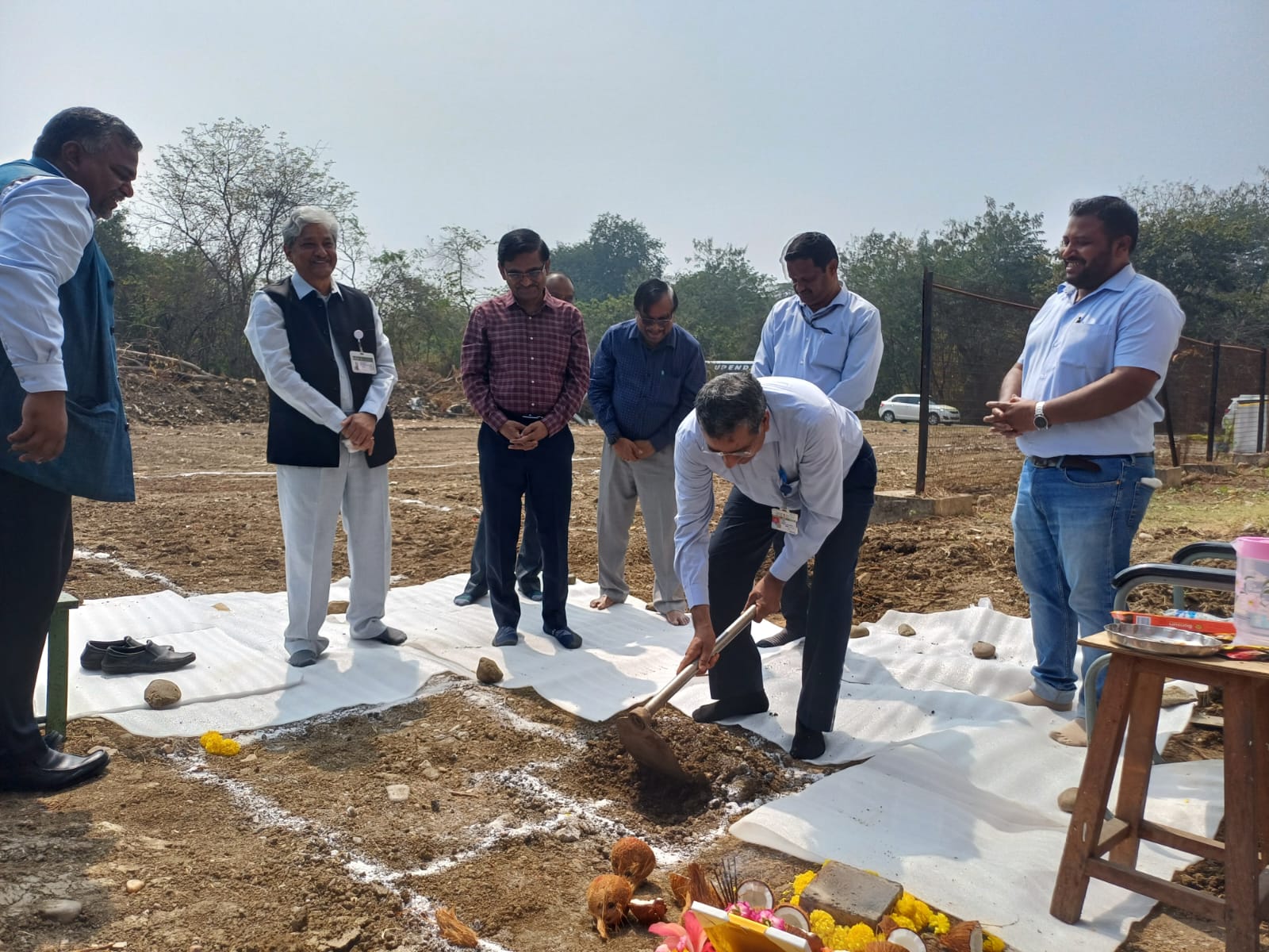 Foundation Stone Laying Ceremony of Expansion of Boron Carbide Pelletisation Plant” at HWP (Manuguru) held at HWP (Manuguru) on 10th February 2025 by Shri D.K.Shukla,Chairman,AERB in the presence of Shri S.Satyakumar,CE and Shri Mudit Srivastava,IFA,HWB