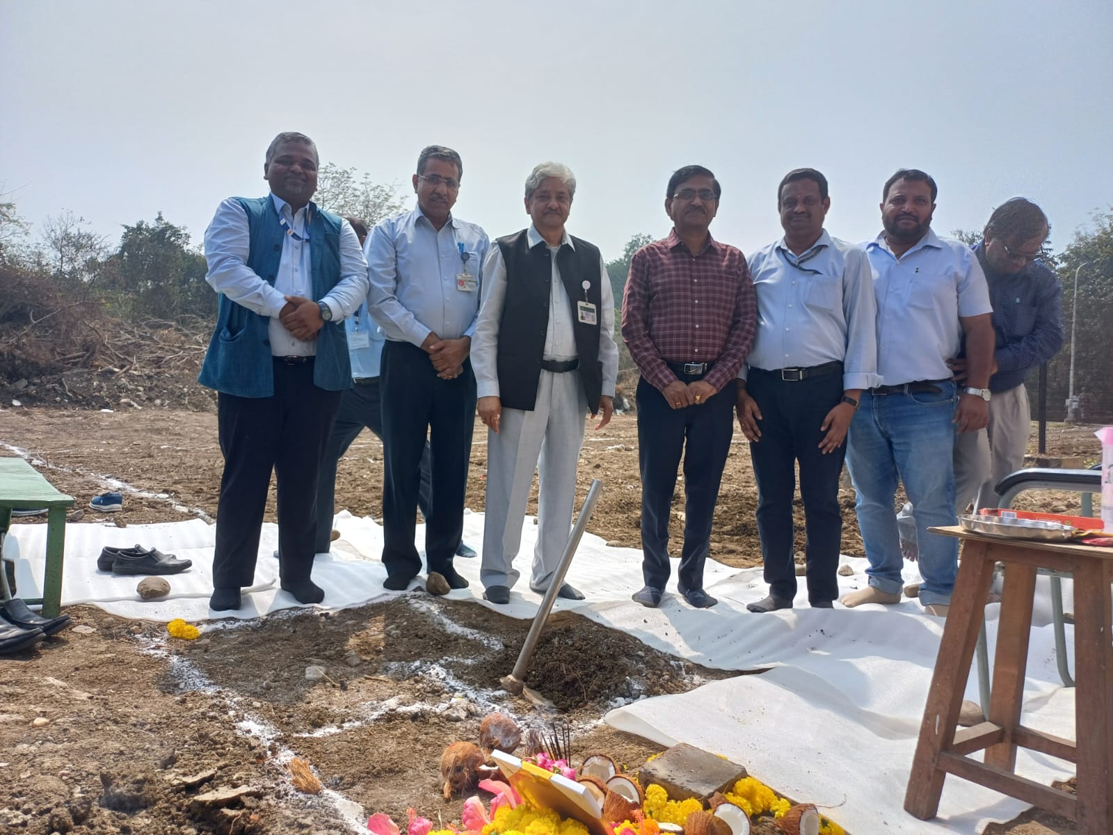 Foundation Stone Laying Ceremony of Expansion of Boron Carbide Pelletisation Plant” at HWP (Manuguru) held at HWP (Manuguru) on 10th February 2025 by Shri D.K.Shukla,Chairman,AERB in the presence of Shri S.Satyakumar,CE and Shri Mudit Srivastava,IFA,HWB