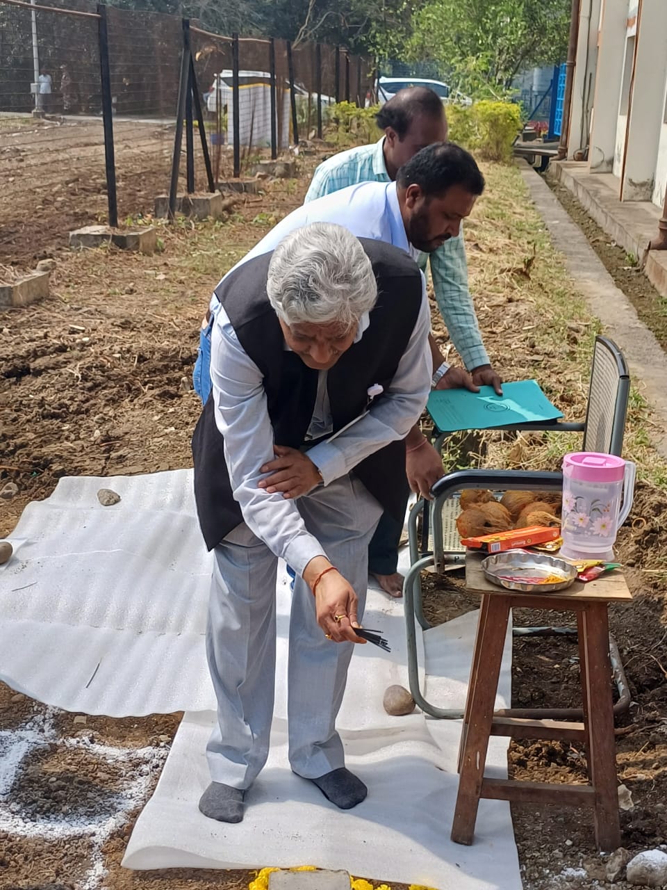 Foundation Stone Laying Ceremony of Expansion of Boron Carbide Pelletisation Plant” at HWP (Manuguru) held at HWP (Manuguru) on 10th February 2025 by Shri D.K.Shukla,Chairman,AERB in the presence of Shri S.Satyakumar,CE and Shri Mudit Srivastava,IFA,HWB