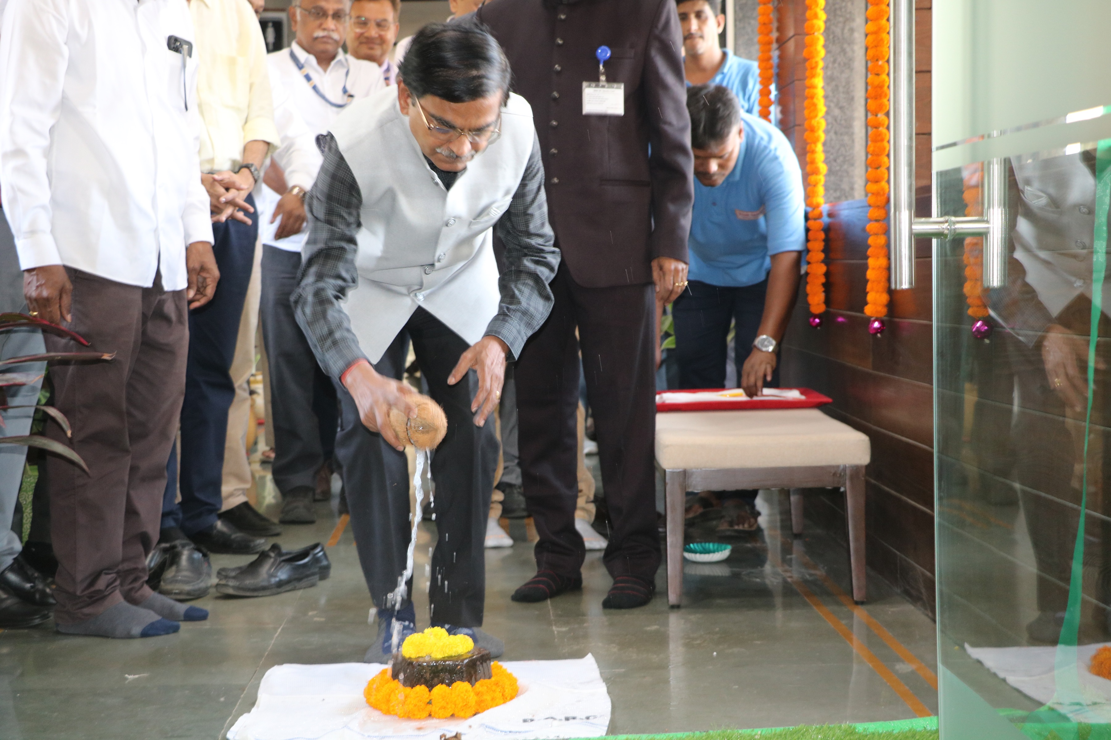 Inauguration of Entrance Lobby at 5th Floor, Heavy Water Board on 2nd January 2025 by Dr. U. Kamachi Mudali, Vice Chancellor, HBNI and Chief Guest