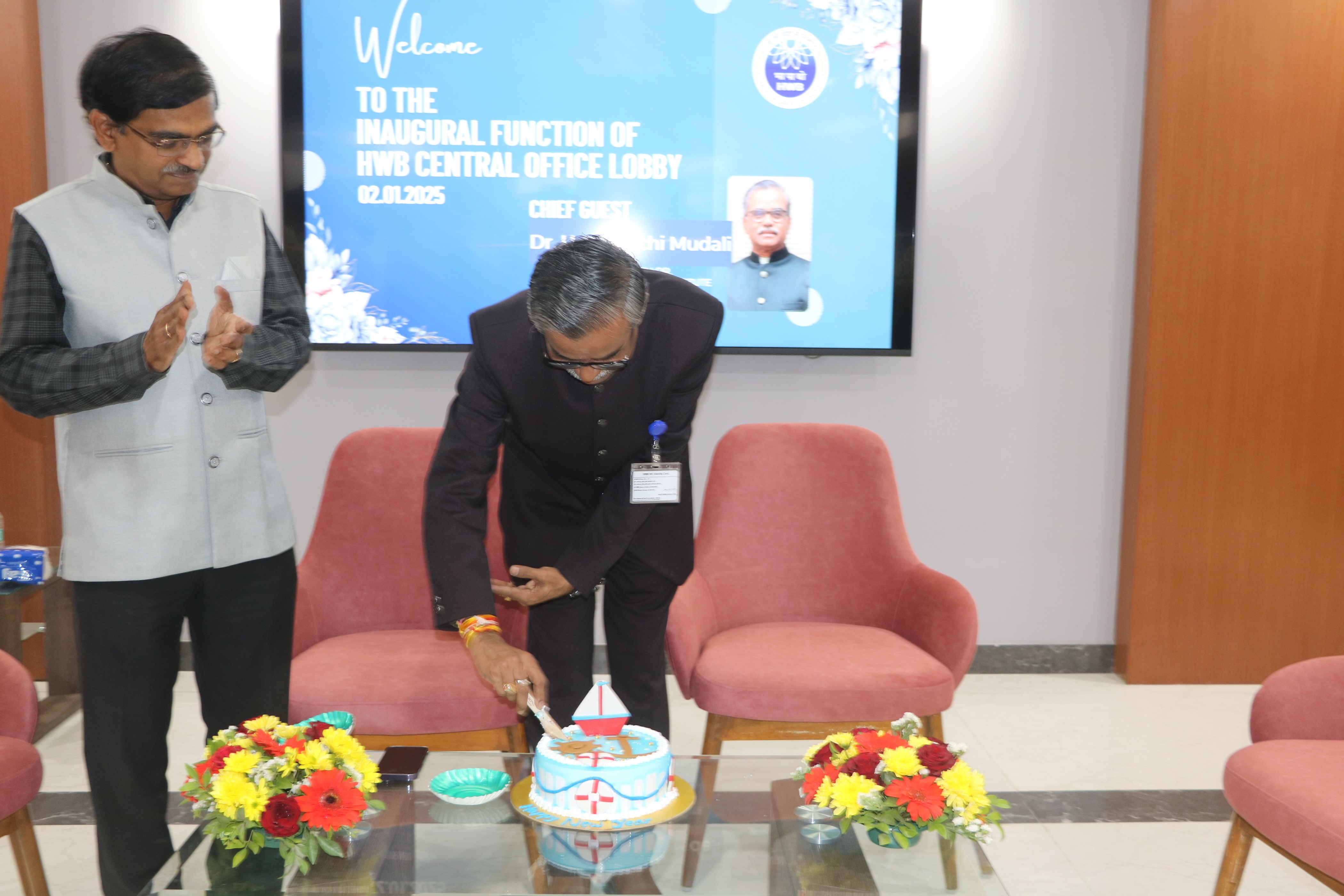 Inauguration of Entrance Lobby at 5th Floor, Heavy Water Board on 2nd January 2025 by Dr. U. Kamachi Mudali, Vice Chancellor, HBNI and Chief Guest