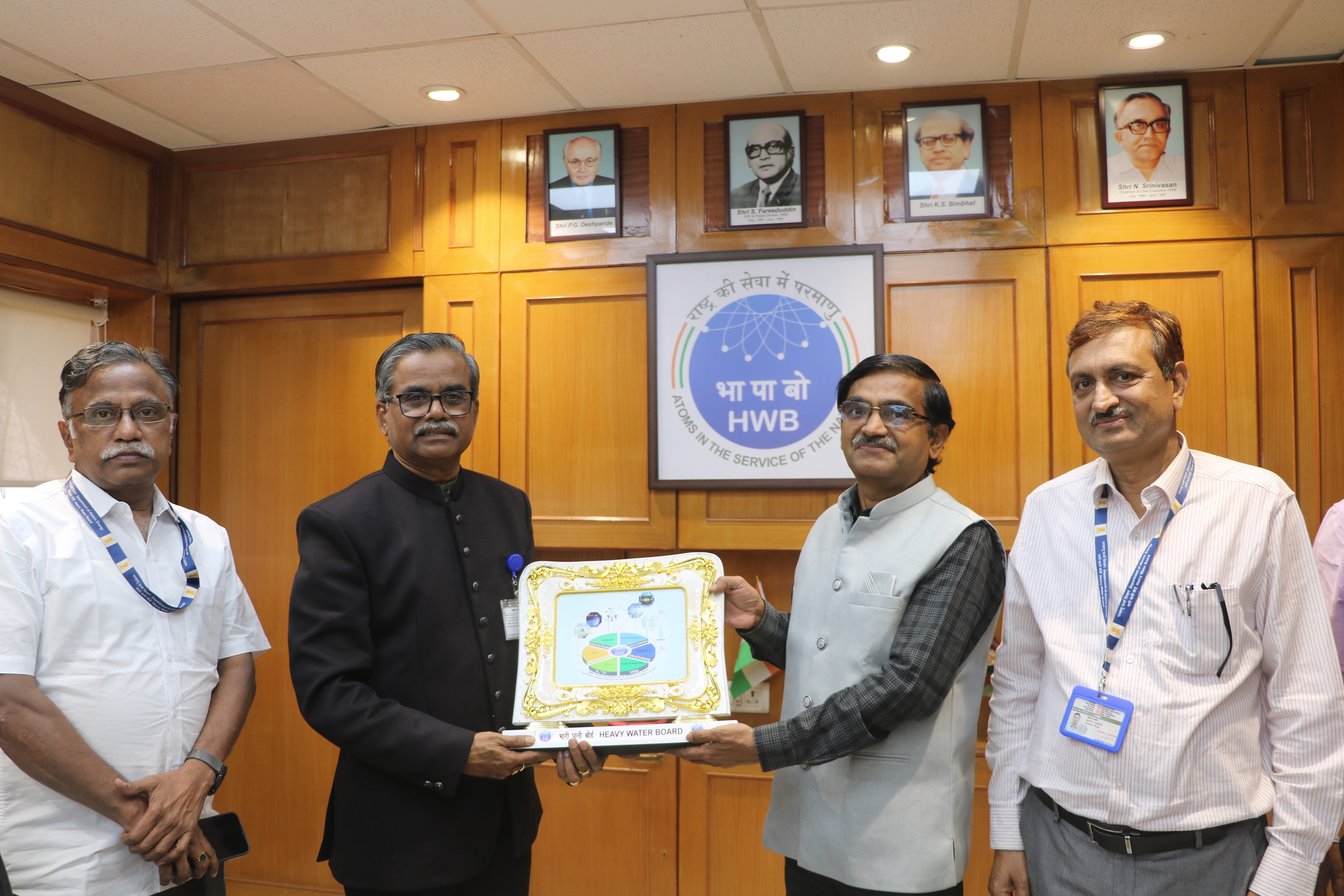 Inauguration of Entrance Lobby at 5th Floor, Heavy Water Board on 2nd January 2025 by Dr. U. Kamachi Mudali, Vice Chancellor, HBNI and Chief Guest