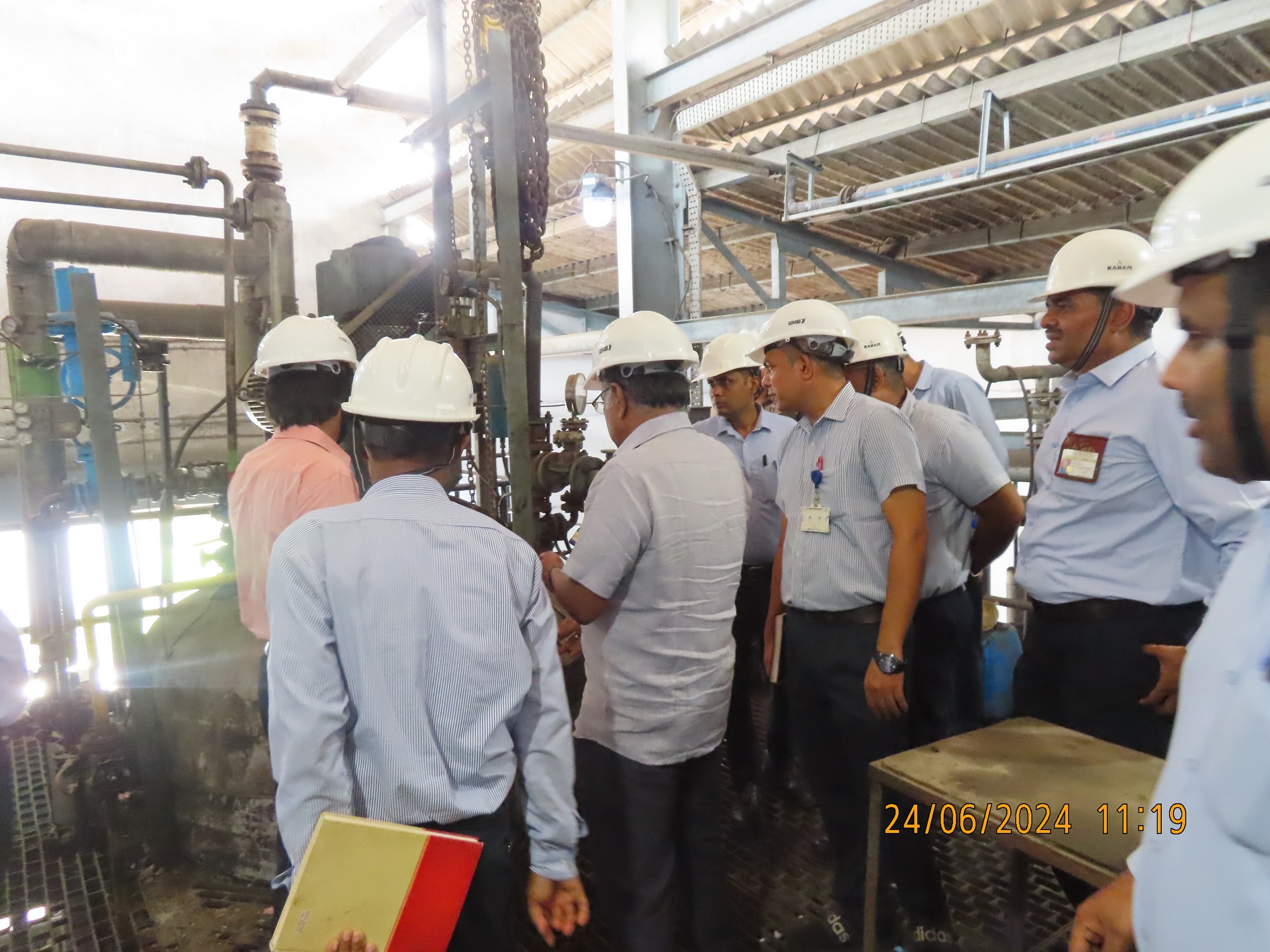 Visit of Shri S. Satyakumar, Chief Executive and Shri V.V.S.A. Prasad, Director (Operation), HWB to HWBF Talcher on 23rd & 24th June 2024
