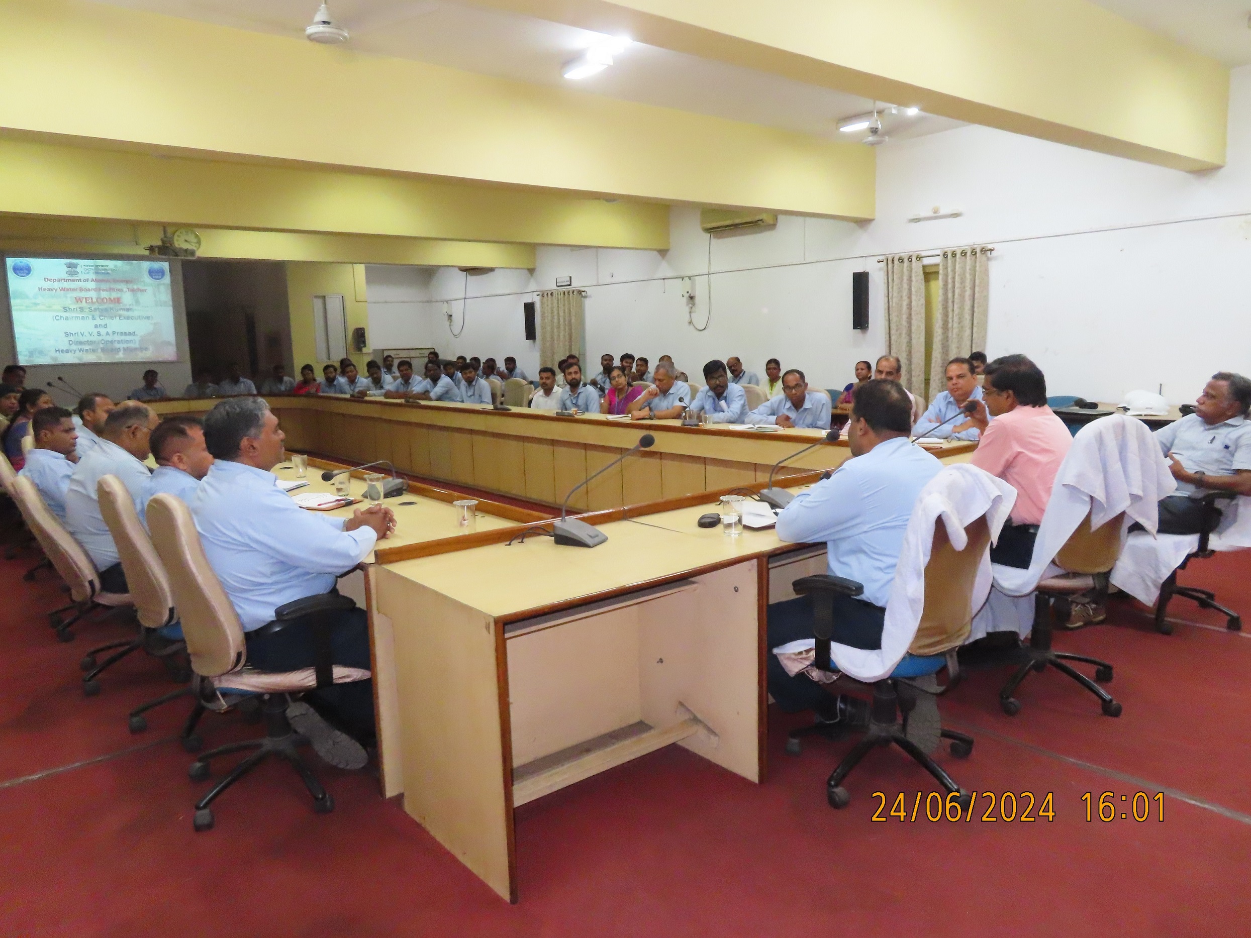 Visit of Shri S. Satyakumar, Chief Executive and Shri V.V.S.A. Prasad, Director (Operation), HWB to HWBF Talcher on 23rd & 24th June 2024