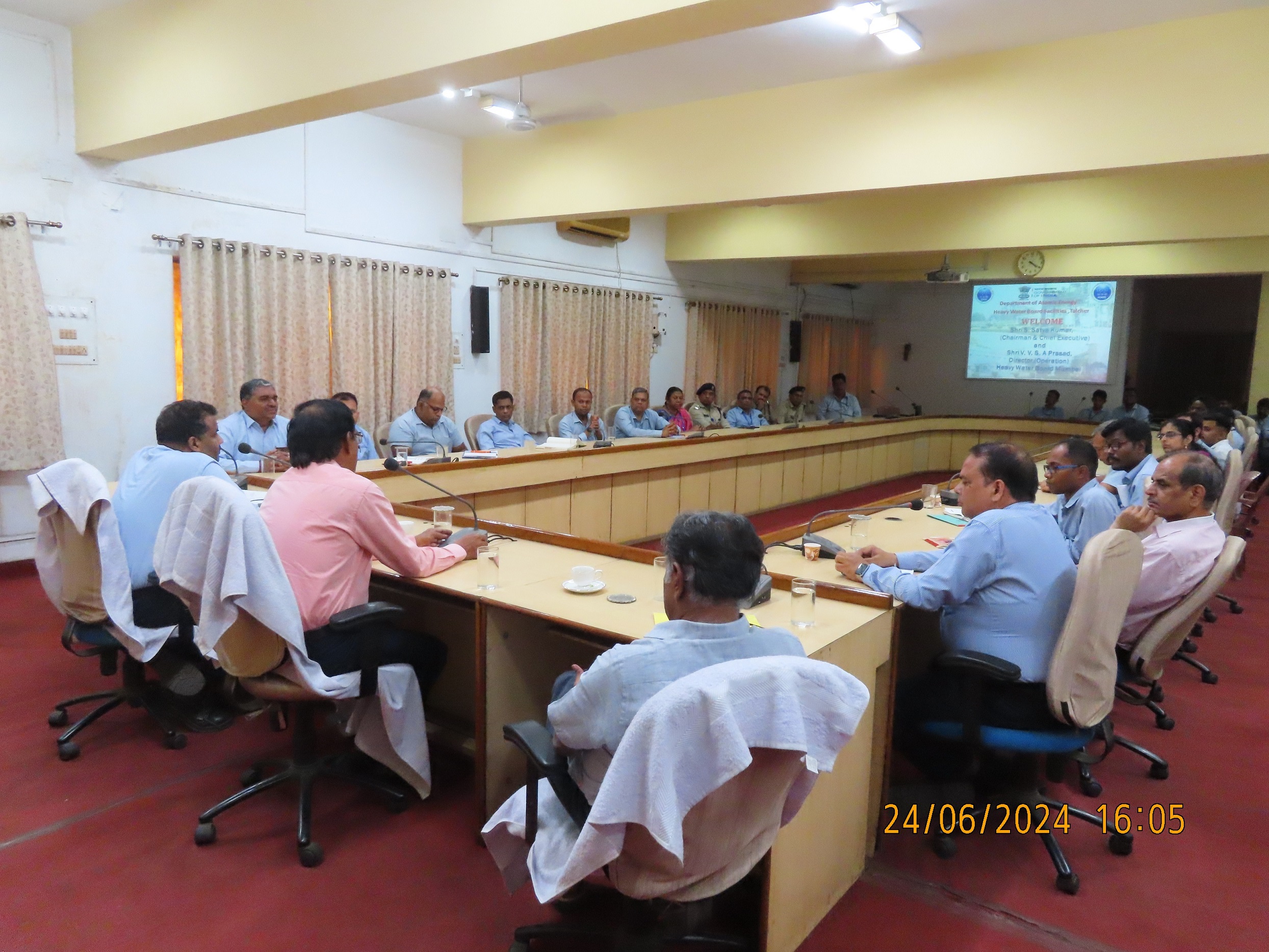 Visit of Shri S. Satyakumar, Chief Executive and Shri V.V.S.A. Prasad, Director (Operation), HWB to HWBF Talcher on 23rd & 24th June 2024