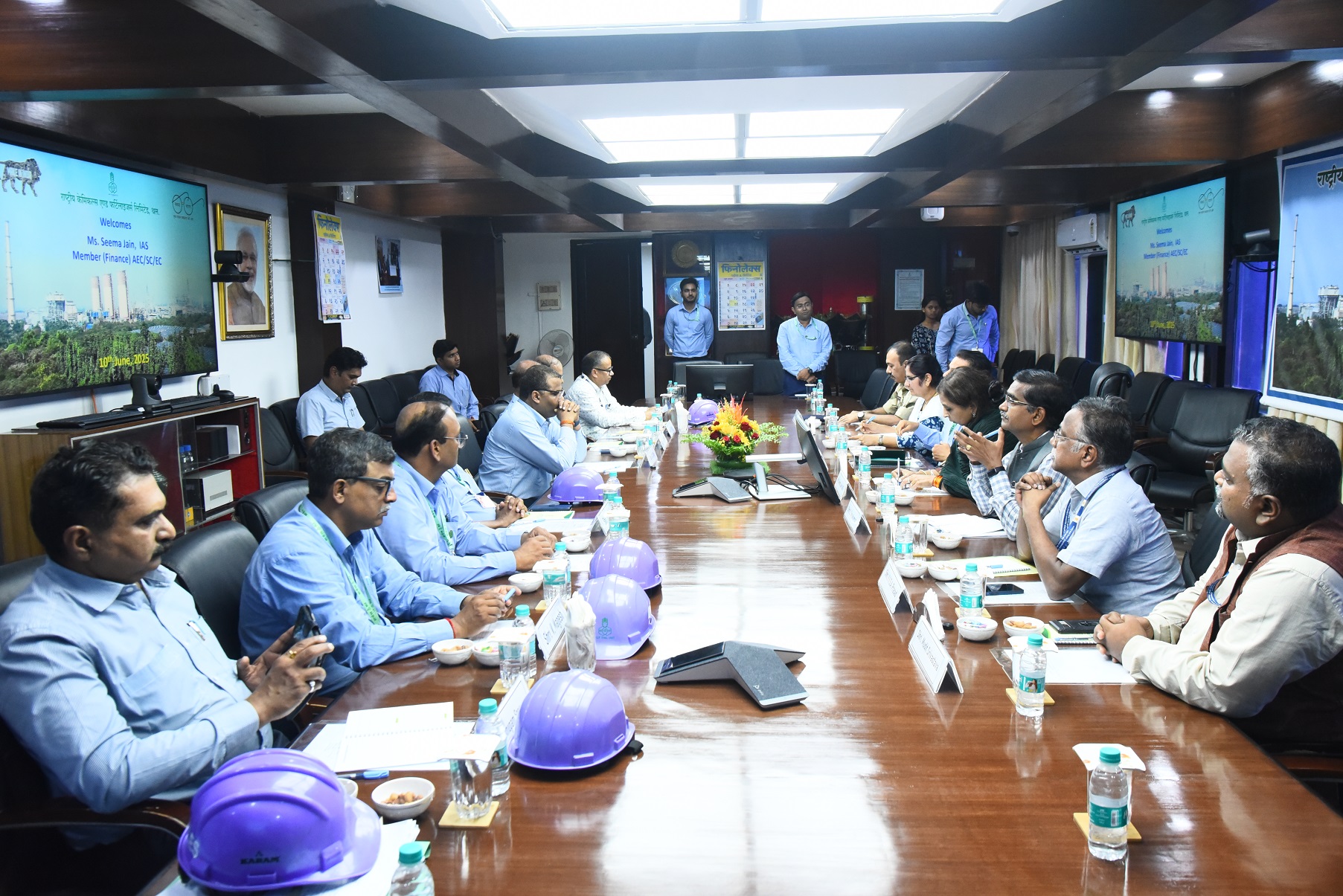 Visit of Ms Seema Jain, Member Finance, AEC to HWP, Thal on 10th June 2025 along with Shri S. Satyakumar, Chairman & Chief Executive; Shri V.V.S.A. Prasad, Director (Operation); Shri Mudit Srivastava, IFA, Heavy Water Board; Shri D.C. Ojha, OSD, HWP, Thal