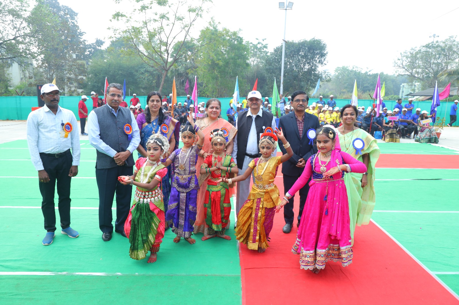 Opening Ceremony of Badminton Event of XXXIX Annual DAE Sports&Cultural Meet held at HWP,Manuguru on 10th February 2025 by Shri D.K. Shukla,Chairman,AERB & Chief Guest in the presence of Shri S. Satyakumar,Chief Executive and Shri Mudit Srivastava,IFA,HWB